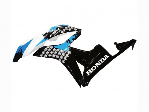 2007-2008 White Light Blue Glossy Black Honda CBR600RR Motorcycle Fairings