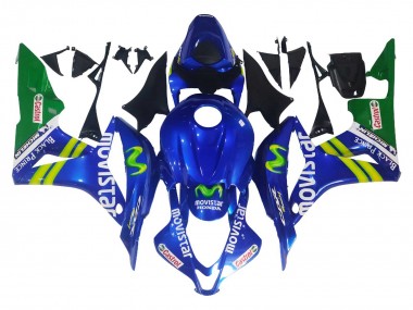 2007-2008 Blue Green MoviStar Castrol Honda CBR600RR Motorcycle Fairings