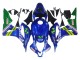 2007-2008 Blue Green MoviStar Castrol Honda CBR600RR Motorcycle Fairings
