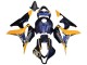 2007-2008 Orange Dark Blue Trick Star 06 Honda CBR600RR Motorcycle Fairings