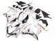 2007-2008 White Gold Glossy Black Playboy Honda CBR600RR Motorcycle Fairing