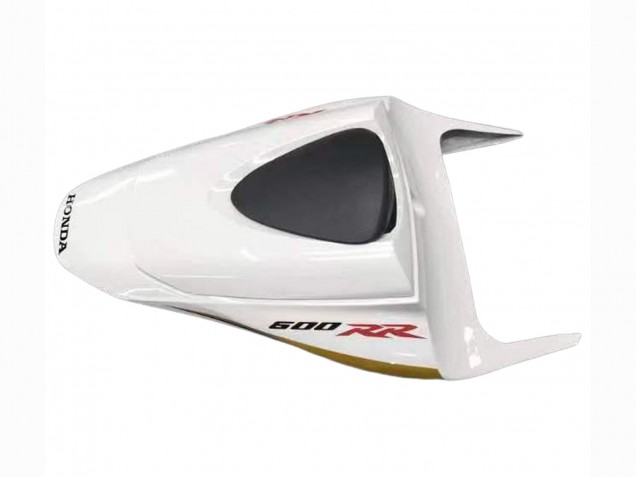 2007-2008 White Gold Glossy Black Playboy Honda CBR600RR Motorcycle Fairing