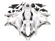 2007-2008 White Gold Glossy Black Playboy Honda CBR600RR Motorcycle Fairing