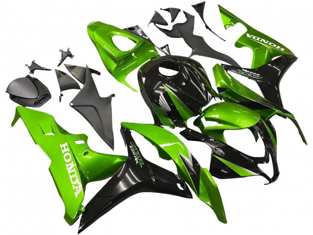 2007-2008 Green Glossy Black Honda CBR600RR Motorcycle Fairing Kits