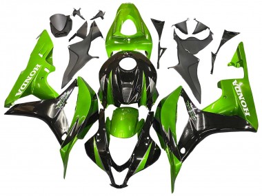 2007-2008 Green Glossy Black Honda CBR600RR Motorcycle Fairing Kits