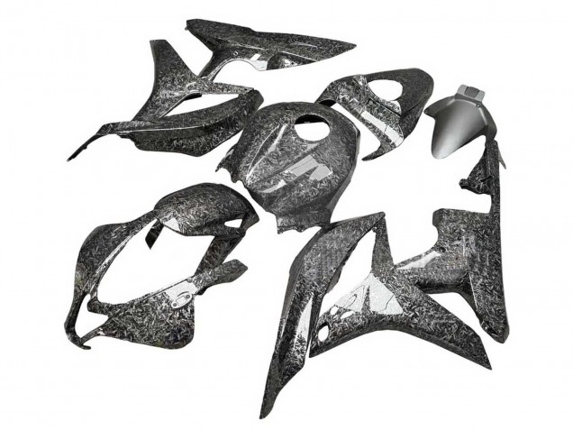 2007-2008 Black Forged Carbon Fiber Honda CBR600RR Motorcycle Fairings