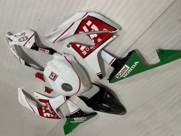 2007-2008 White Green Red Castrol Honda CBR600RR Motorcycle Fairings