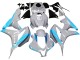 2007-2008 Glossy Grey Light Blue Honda CBR600RR Motorcycle Fairings