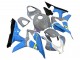 2007-2008 Nardo Grey Blue White Glossy Black Honda CBR600RR Motorcycle Fairings