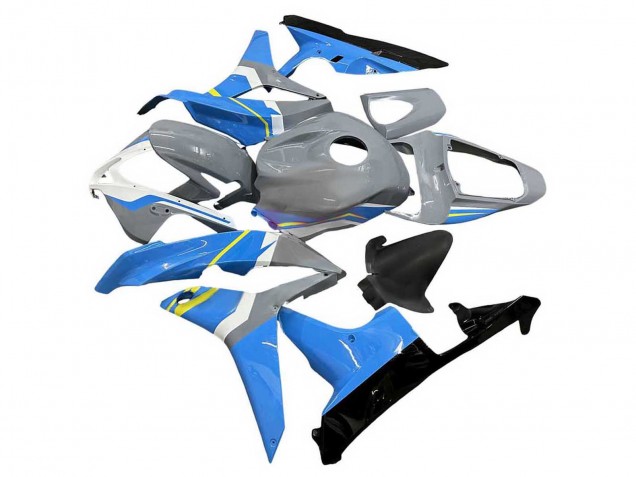 2007-2008 Nardo Grey Blue White Glossy Black Honda CBR600RR Motorcycle Fairings