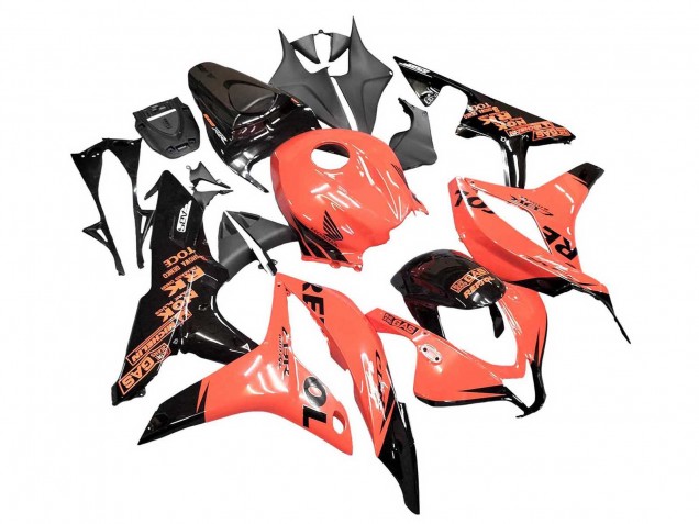 2007-2008 Orange Glossy Black Repsol Honda CBR600RR Motorcycle Fairings