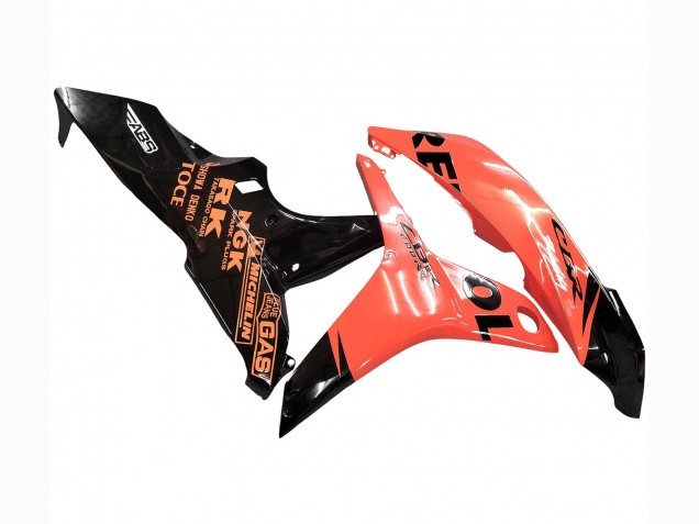 2007-2008 Orange Glossy Black Repsol Honda CBR600RR Motorcycle Fairings