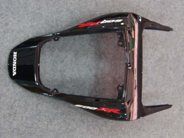 2007-2008 Glossy Black Orange Flame Honda CBR600RR Motorcycle Fairings