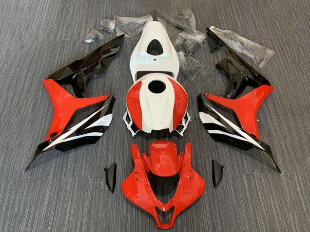 2007-2008 White Red Glossy Black Honda CBR600RR Motorcycle Fairing Kits
