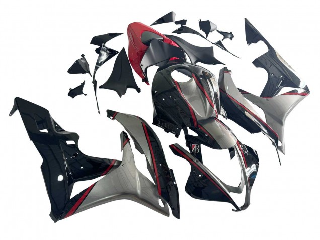 2007-2008 Silver Red Glossy Black Honda CBR600RR Motorcycle Fairings