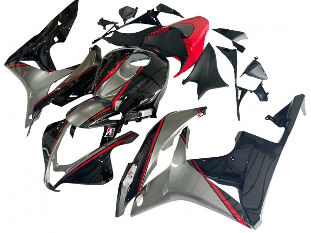 2007-2008 Silver Red Glossy Black Honda CBR600RR Motorcycle Fairings
