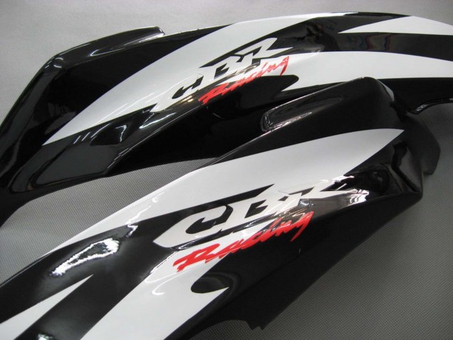 2007-2008 White Black Racing Honda CBR600RR Motorcycle Fairings