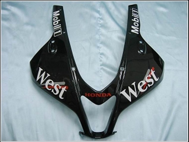 2007-2008 Glossy Black White West Honda CBR600RR Motorcycle Fairings