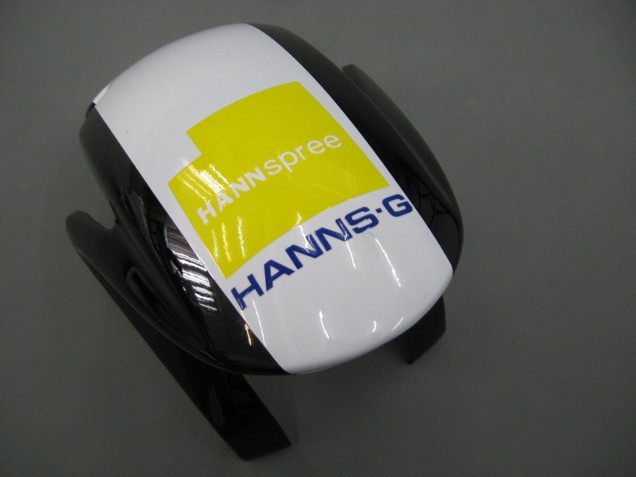 2007-2008 White Green Yellow Glossy Black Hannspree Honda CBR600RR Motorcycle Fairings