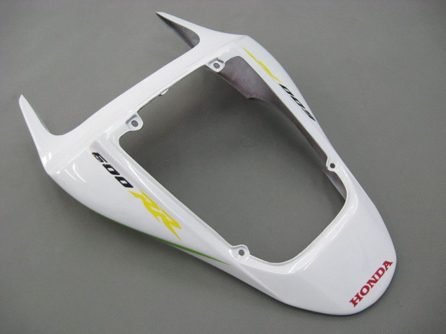 2007-2008 White Green Yellow Glossy Black Hannspree Honda CBR600RR Motorcycle Fairings
