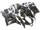 2009-2012 Matte Black Gold Honda CBR600RR Motorcycle Fairings
