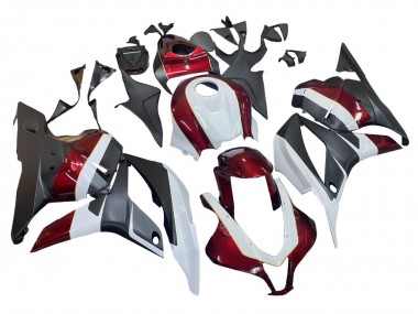 2009-2012 White Red Matte Black Honda CBR600RR Motorcycle Fairings