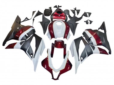 2009-2012 White Red Matte Black Honda CBR600RR Motorcycle Fairings