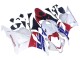 2009-2012 White Red Blue Honda CBR600RR Motorcycle Fairings