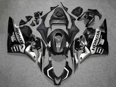 2009-2012 Silver Glossy Black HRC Honda CBR600RR Motorcycle Fairings
