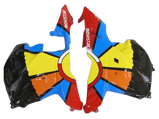 2009-2012 Black Multicolor MoviStar Honda CBR600RR Motorcycle Fairings