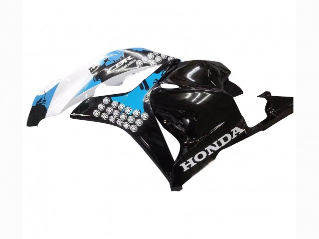 2009-2012 White Blue Glossy Black Honda CBR600RR Motorcycle Fairings Kit