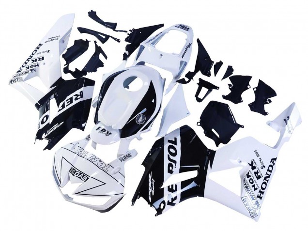 2013-2023 White Glossy Black Repsol Honda CBR600RR Motorcycle Fairings