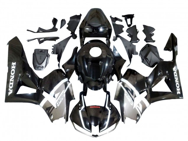 2013-2023 Silver Glossy Black Honda CBR600RR Motorcycle Fairings