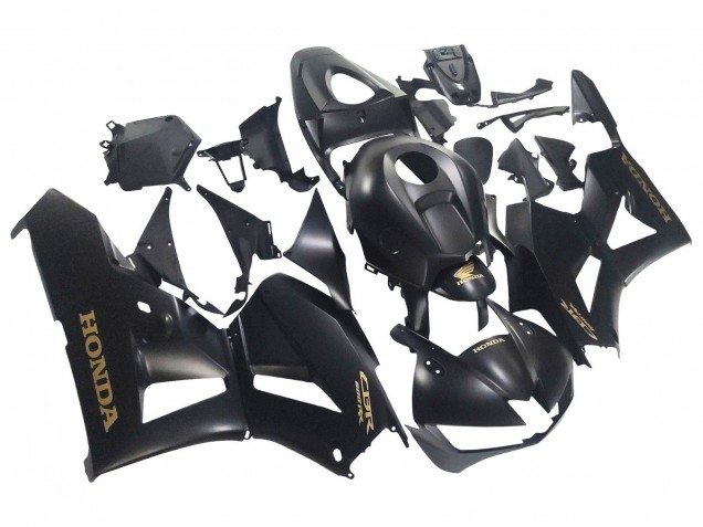 2013-2023 Matte Black Gold Decals Honda CBR600RR Motorcycle Fairings