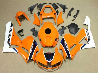 2013-2023 White Orange Dark Blue Honda CBR600RR Motorcycle Fairings