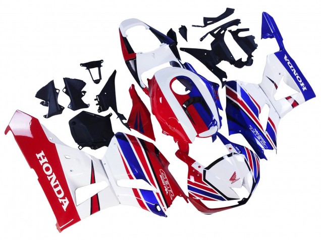 2013-2023 White Red Blue Honda CBR600RR Motorcycle Fairing