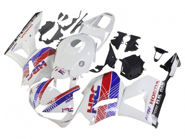 2013-2023 White Red Blue HRC Honda CBR600RR Motorcycle Fairing