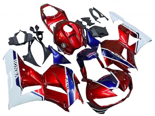2013-2023 White Red Blue HRC Honda CBR600RR Motorcycle Fairings