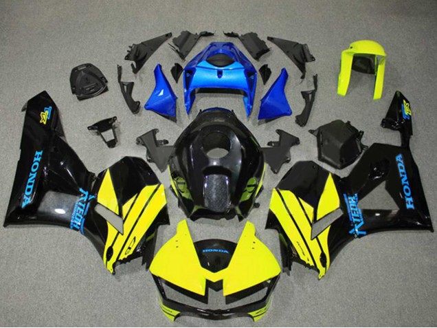 2013-2023 Blue Yellow Glossy Black Honda CBR600RR Motorcycle Fairings