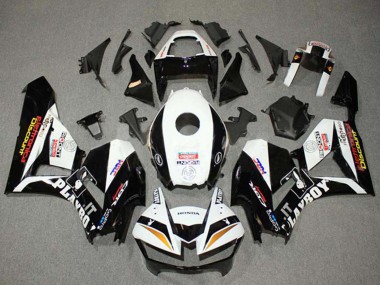2013-2023 White Gold Glossy Black HRC Honda CBR600RR Motorcycle Fairings