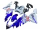 2004-2005 Glossy Blue White Fiat Motul Kawasaki ZX10R Motorcycle Fairings