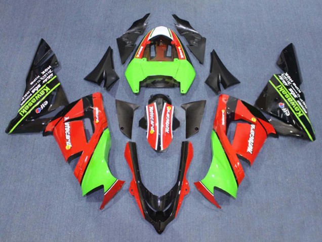 2004-2005 Green White Ninja Kawasaki ZX10R Motorcycle Fairings