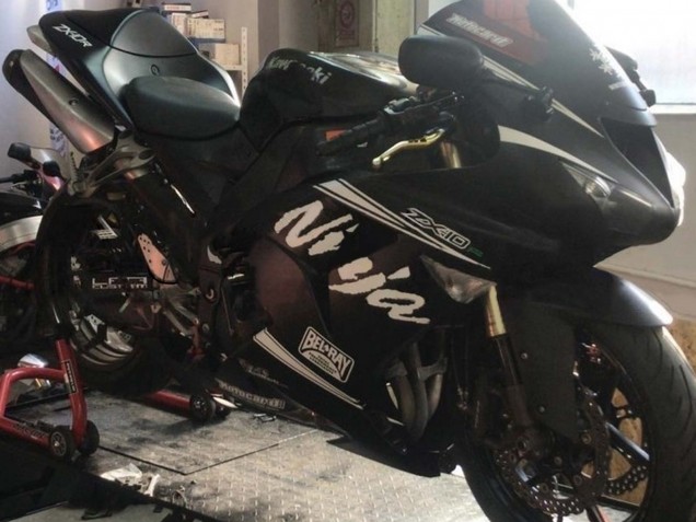 2006-2007 Matte Black Kawasaki ZX10R Motorcycle Fairing