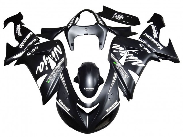 2006-2007 Matte Black Kawasaki ZX10R Motorcycle Fairing