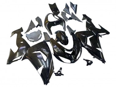 2006-2007 Glossy Black Kawasaki ZX10R Motorcycle Fairings