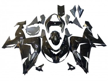 2006-2007 Glossy Black Kawasaki ZX10R Motorcycle Fairings