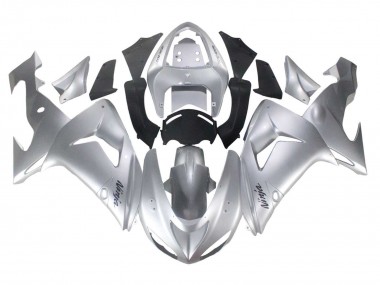 2006-2007 Silver Black Ninja Kawasaki ZX10R Motorcycle Fairings