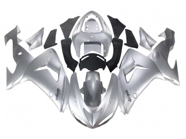 2006-2007 Silver Black Ninja Kawasaki ZX10R Motorcycle Fairings