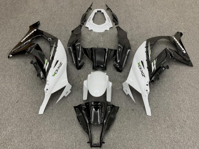 2011-2015 White Glossy Black Green Kawasaki ZX10R Motorcycle Fairings