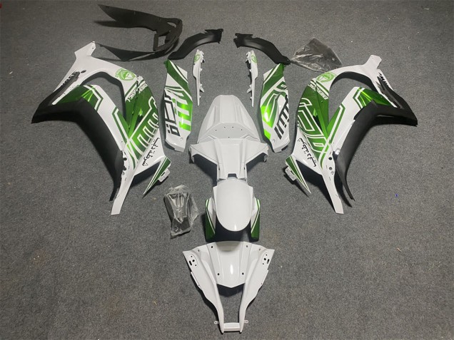 2011-2015 White Green Matte Black Kawasaki ZX10R Motorcycle Fairings